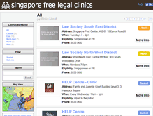 Tablet Screenshot of legalclinics.sg